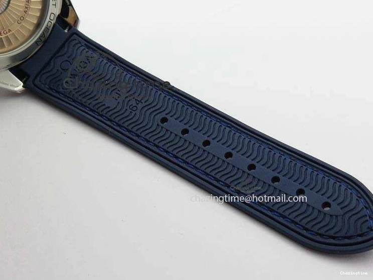 0513 GoodFit Seamaster Professional Chrono RG Blue Ceramic Blue Dial On Blue Gummy Strap A 8213
